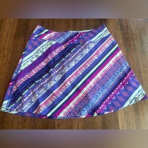 Title Nine Purple Pink White Black Pattern Skort - Size S